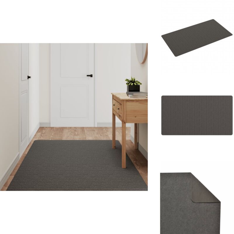 Vidaxl - Teppichläufer Anthrazit 100x180 cm - Teppichbodenläufers - Anthrazit Teppich - Flauschiger Teppich - Polyester Teppich - Wohnraumteppich