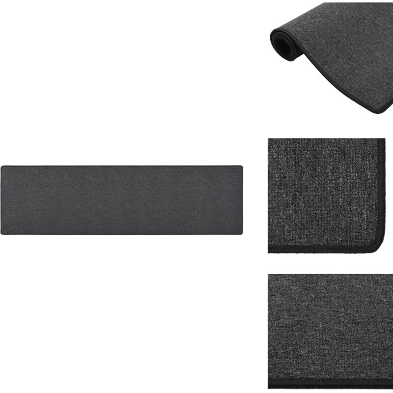 Teppichläufer Anthrazit 50x200 cm - Teppichläufer - Anthrazit - Wohnzimmerteppich - Flurrezept - Schlafzimmersteppich