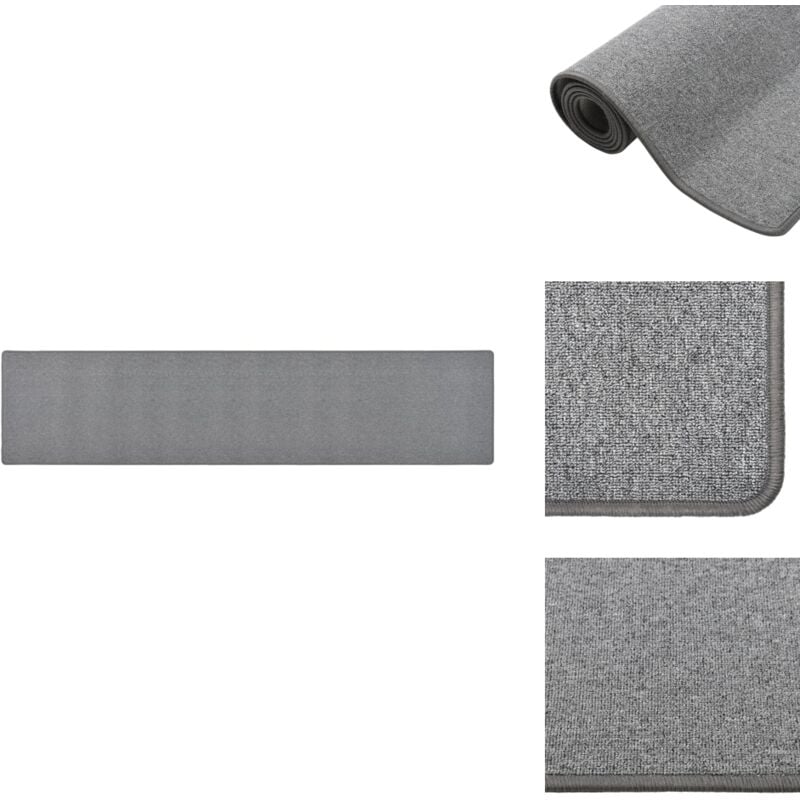 Teppichläufer Dunkelgrau 80x400 cm - Teppichläufer - Dunkelgrauer Teppich - Wohnzimmerteppich - Schlafzimmersteppich - Flurreinrichtung