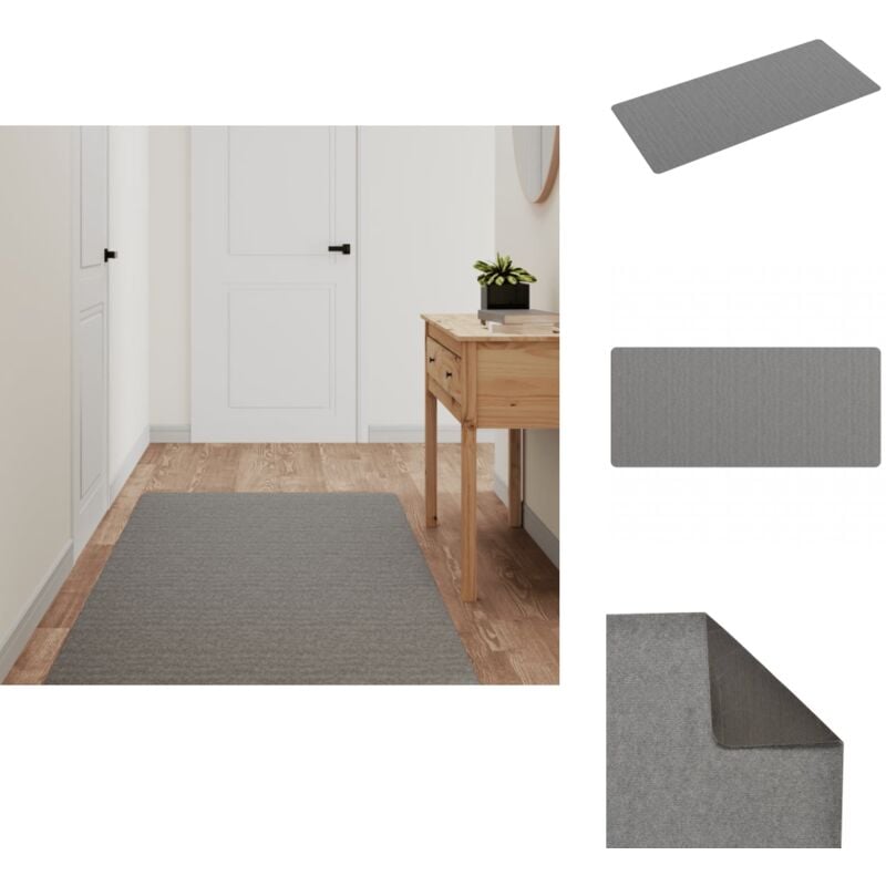 Teppichläufer Grau 80x180 cm - Teppichboden - Wohnraumteppich - Laufmatte - Grauer Teppich - Flauschiger Teppich