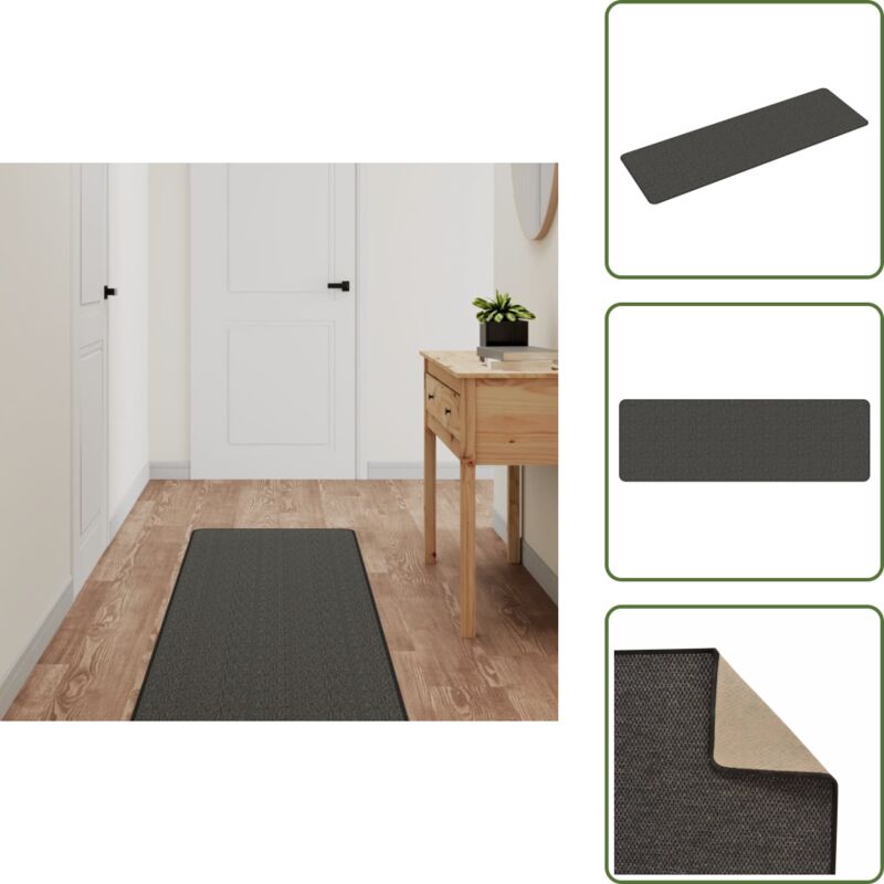 Teppichläufer Sisal-Optik Anthrazit 50x150 cm - Teppichläufer - Sisal Look - Anthrazit - Wohnraumteppich - Flurreinrichtung