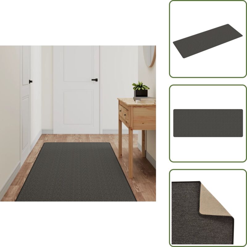 Teppichläufer Sisal-Optik Anthrazit 80x200 cm - Teppichläufer - Sisal Look - Anthrazit - Wohnraumteppich - Flurreinwand