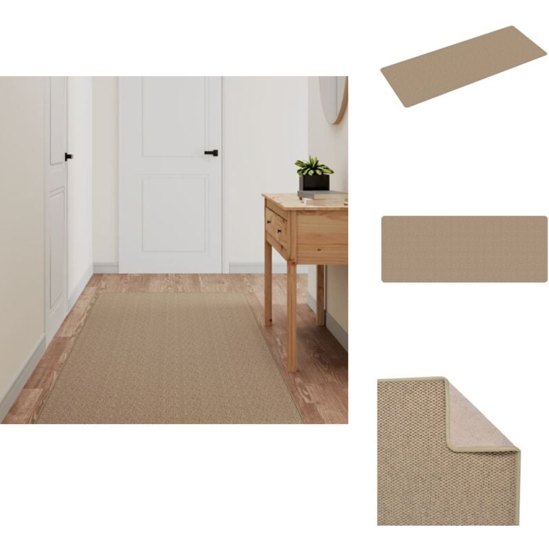 Vidaxl - Teppichläufer Sisal-Optik Sandfarben 80x200 cm - Teppichläufer - Sisal Look - Sandfarben - Wohnraumteppich - Flurreinwand