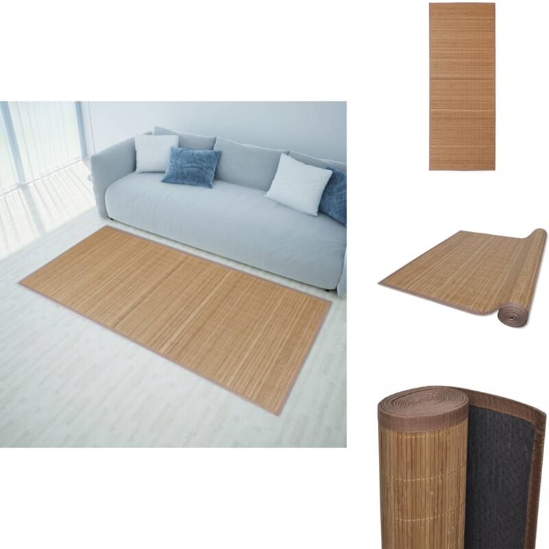 Vidaxl - Teppich Bambus Braun Rechteckig 150x200 cm - Bambus Teppich - Wohnzimmer Teppich - Rechteckiger Teppich - Naturfarbenes Teppich