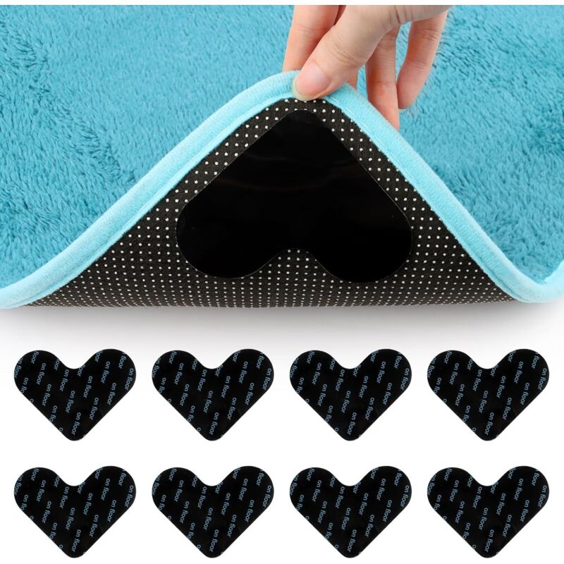 Lablanc - Teppichgreifer, 8 Stück, Anti-Rutsch-Teppichgreifer, wiederverwendbare und waschbare Anti-Rutsch-Teppichaufkleber, starker Klebstoff,