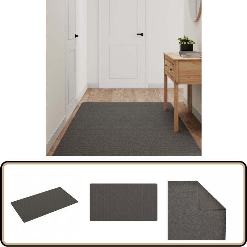 Vidaxl - Teppichläufer Anthrazit 100x180 cm - Teppichbodenläufers - Anthrazit Teppich - Flauschiger Teppich - Polyester Teppich - Wohnraumteppich
