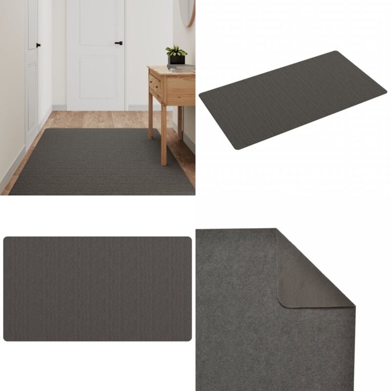 Teppichläufer Anthrazit 100x180 cm - Teppichbodenläufers - Anthrazit Teppich - Flauschiger Teppich - Polyester Teppich - Wohnraumteppich - Home &