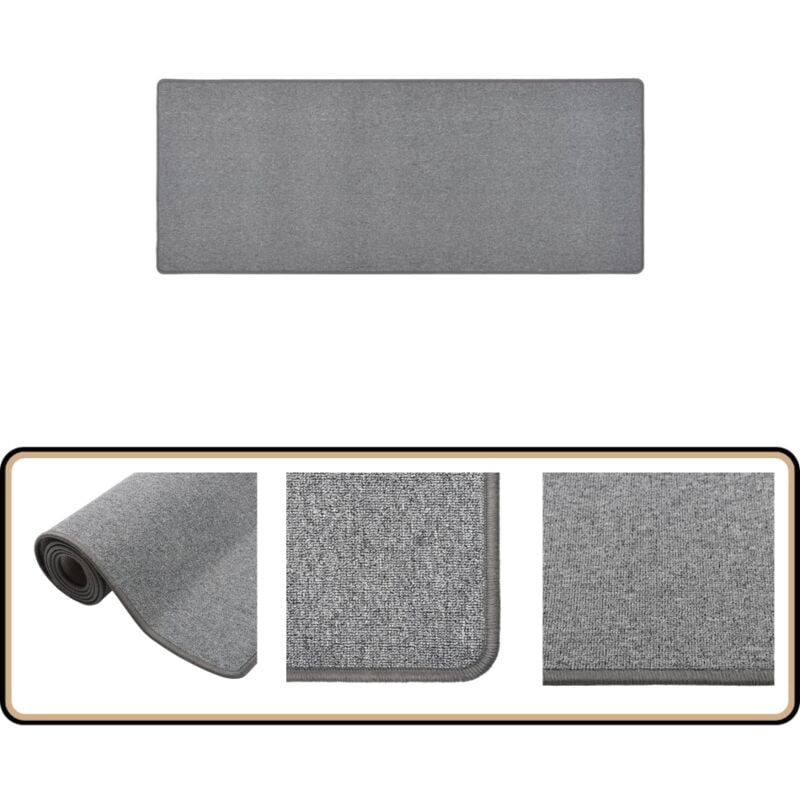 Teppichläufer Dunkelgrau 80x200 cm - Teppichläufer - Dunkelgrauer Teppich - Wohnzimmerteppich - Schlafzimmersteppich - Küchenteppich