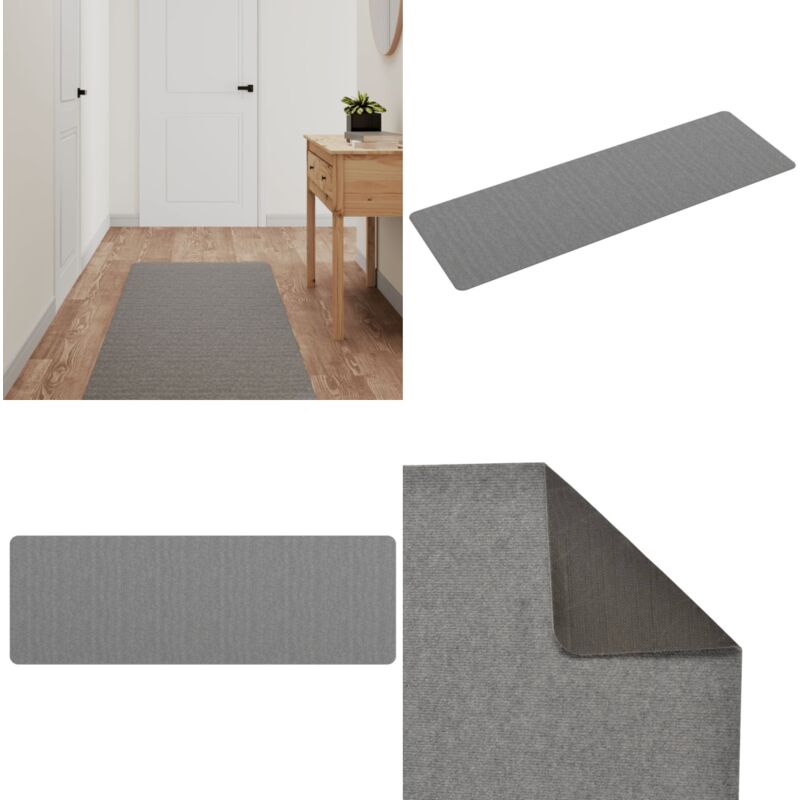 Vidaxl - Teppichläufer Grau 60x180 cm - Teppichboden - Wohnraumteppich - Laufmatte - Grauer Teppich - Flauschiger Teppich - Home & Living