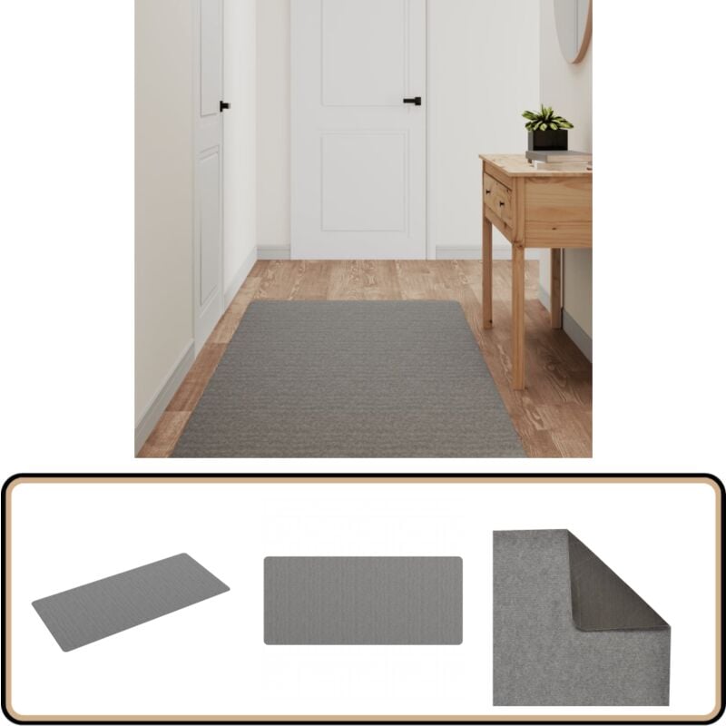 Vidaxl - Teppichläufer Grau 80x180 cm - Teppichboden - Wohnraumteppich - Laufmatte - Grauer Teppich - Flauschiger Teppich