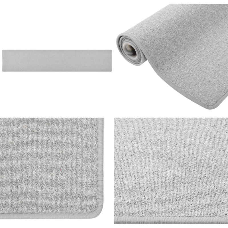 Teppichläufer Hellgrau 80x400 cm - Teppichläufer - Hellgrauer Teppich - Wohnzimmerteppich - Schlafzimmersteppich - Küchenteppich - Home & Living