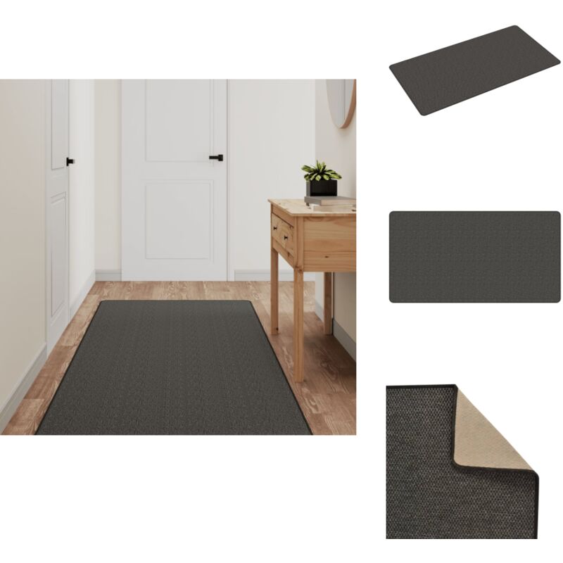 Vidaxl - Teppichläufer Sisal-Optik Anthrazit 80x150 cm - Teppichläufer - Sisal Look - Anthrazit - Wohnraumteppich - Flurreinwand