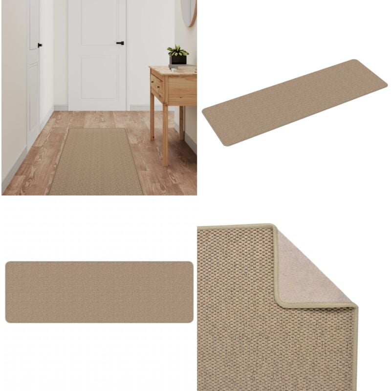 Vidaxl - Teppichläufer Sisal-Optik Sandfarben 50x150 cm - Teppichläufer - Teppich - Home & Living - Braun