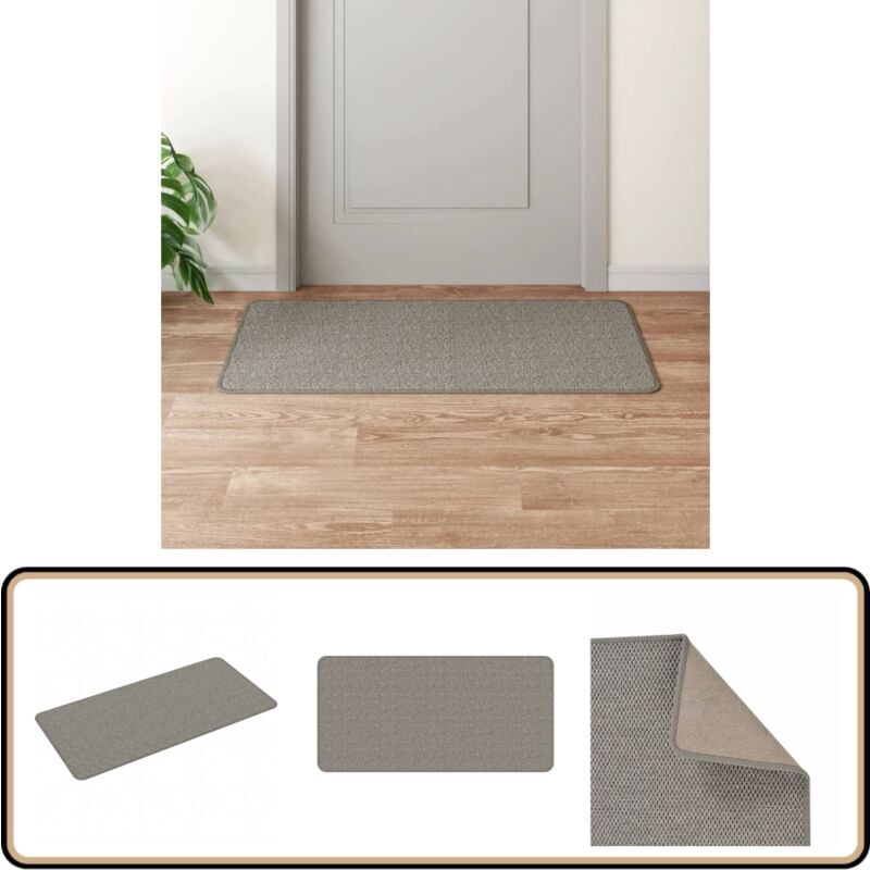 Teppichläufer Sisal-Optik Silbern 50x100 cm - Teppichläufer - Sisal Look - Silber - Wohnraumteppich - Flurreinwand