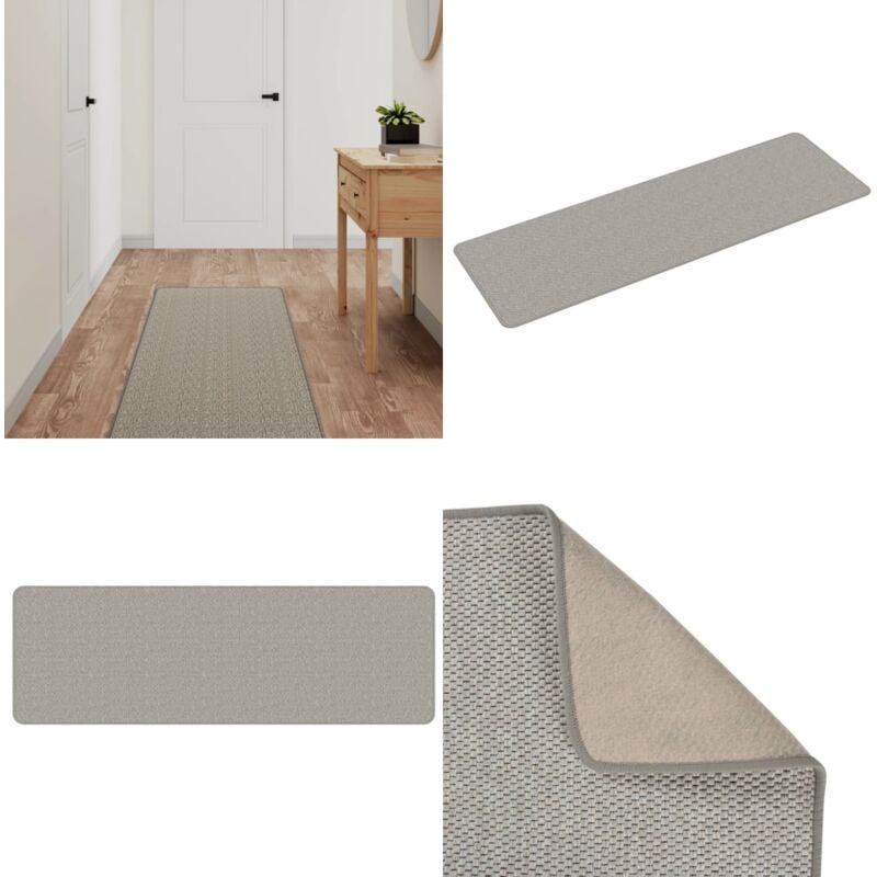 Teppichläufer Sisal-Optik Taupe 50x150 cm - Teppichläufer - Sisal Look - Wohnraumteppich - Flurreinrichtung - Badezimmerteppich - Home & Living