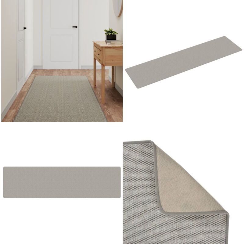 Vidaxl - Teppichläufer Sisal-Optik Taupe 80x300 cm - Teppichläufer - Sisal Look - Wohnraumteppich - Flurreinrichtung - Badezimmerteppich - Home &