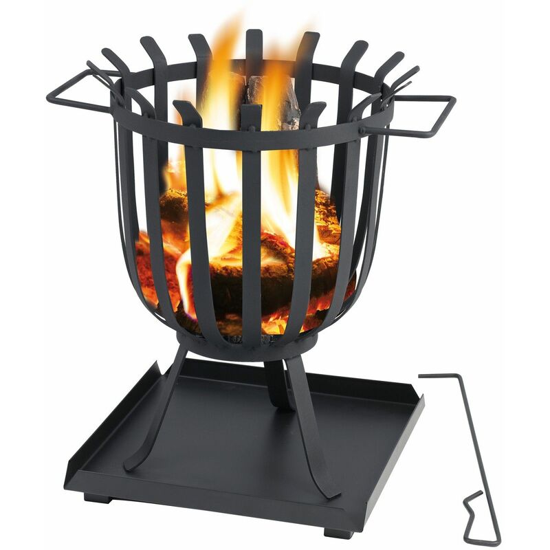 Tepro - Feuerkorb Feuerstelle Feuerschale Terrassenfeuer mit Bodenplatte Brentwood