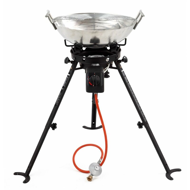 Tepro Gasgrill Gas Edelstahl Wok Asian Grill Shanghai 1 Rundbrenner 9,8 kW Ø45cm