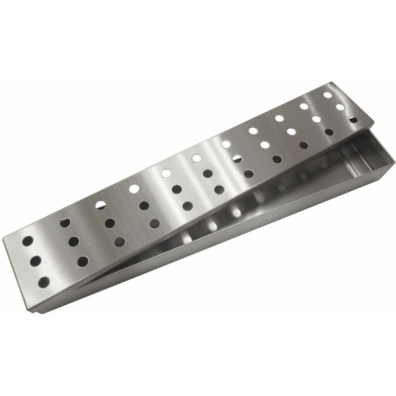 Edelstahl Räucherbox Aromabox Grillzubehör für Holzkohle und Gasgrill - Tepro