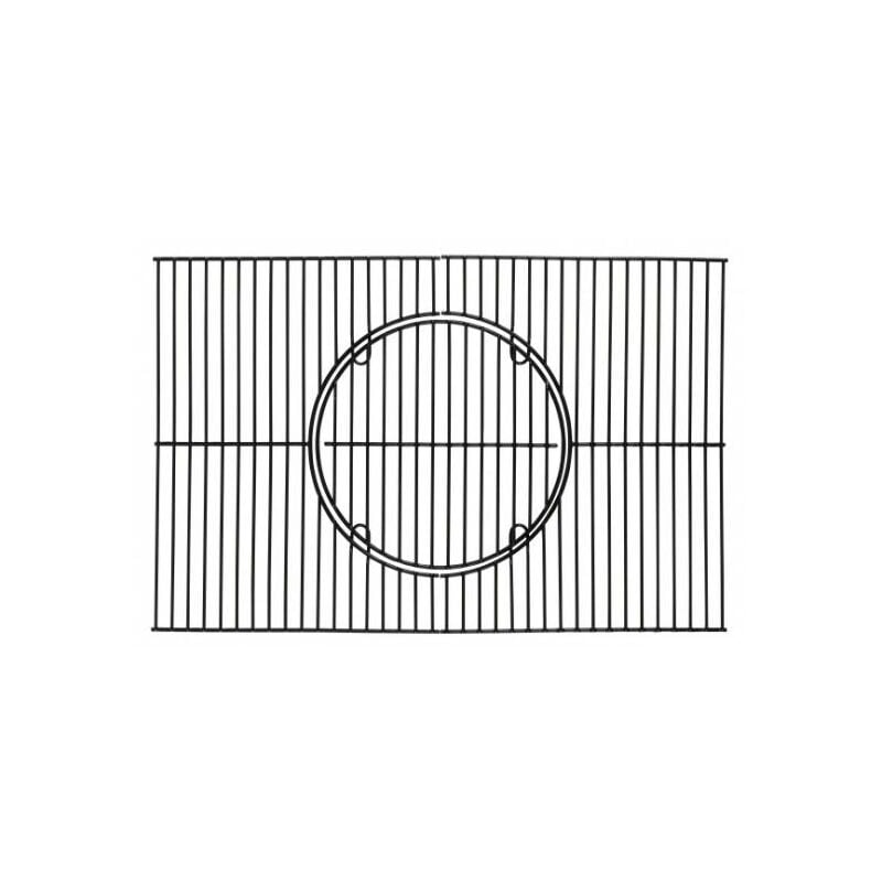 Emaillierte Grillroste Guss Grillrost Einleger Schwarz - Tepro Garten