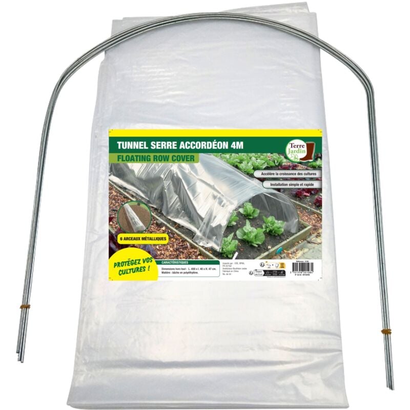 4 Meter langer flexibler Akkordeon-Tunnel - Terre Jardin