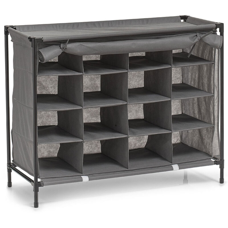 Textilschuh-Organizer, 16 Paar Schuhe - hellgrau Zeller