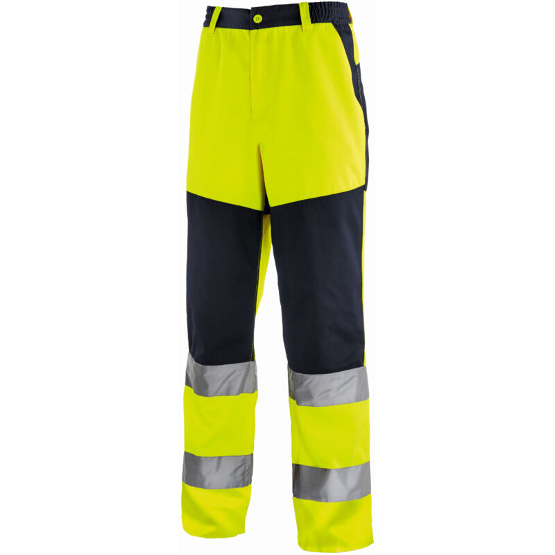 teXXor® 435658 Warnschutz-Bundhose ROCHESTER, leuchtgelb/navy 80% Poly. 20% BW