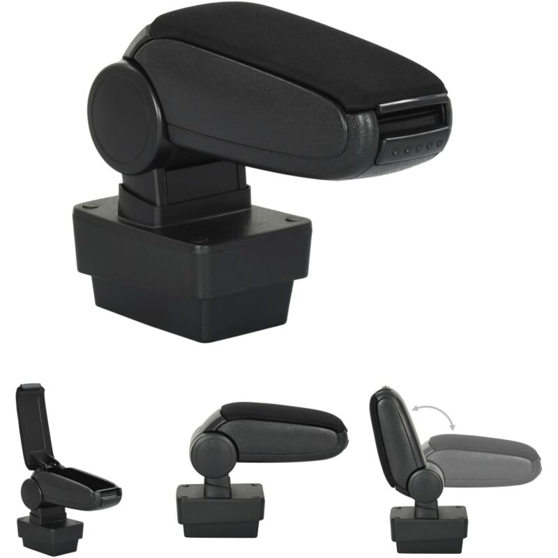 The Living Store - Auto-Armlehne Geeignet für Skoda Fabia MK3 (2015) - Kfz-Sitze - Schwarz