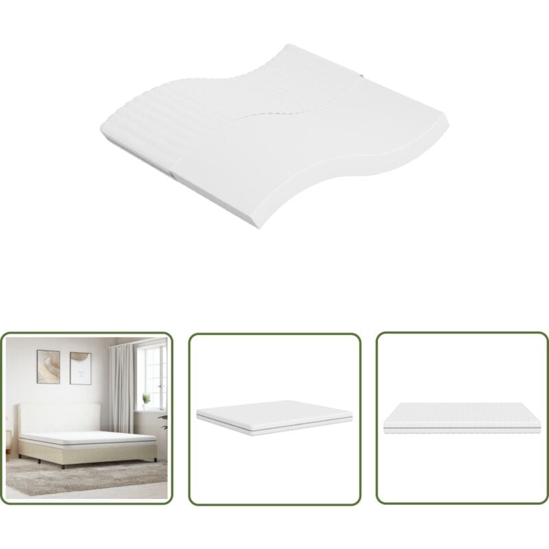 The Living Store Matratze Schaumstoff Mittelweich 180x200 cm - Matratze - Schaumstoffmatratze - Federkernlos - Mittelweiche Matratze