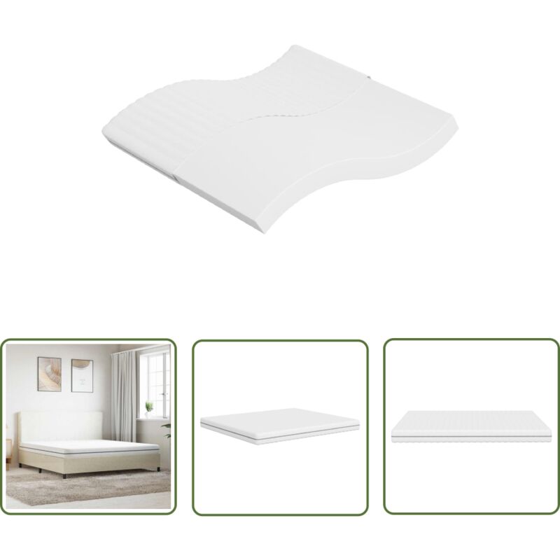 The Living Store Matratze Schaumstoff Mittelweich 200x200 cm - Matratze - Schaumstoffmatratze - Doppelbettmatratze - Matratze 200x200 - Mittelweiche