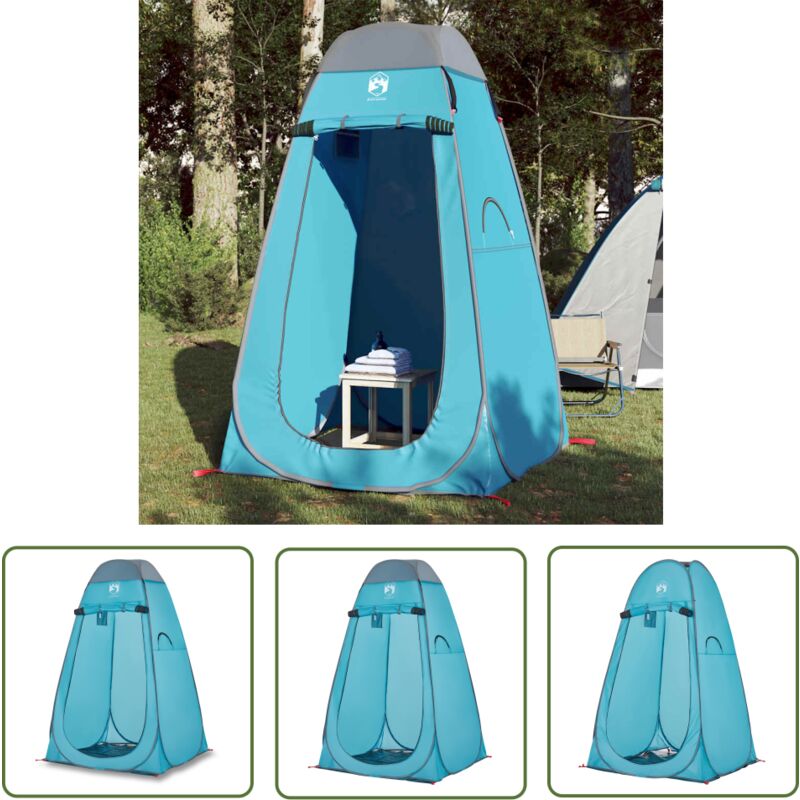 The Living Store - Sichtschutzzelt Blau Pop-Up Wasserdicht - Campingzelt - Umkleidekabine - Sichtschutzzelt - Pop Up Zelt - Strandzelt