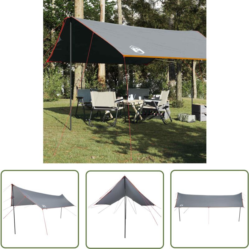 Tarp Orange 460x305x210 cm Wasserdicht - Outdoorzelt - Campingzelt - Regenschutz - Sonnenschutz - Wasserdichte Plane - The Living Store