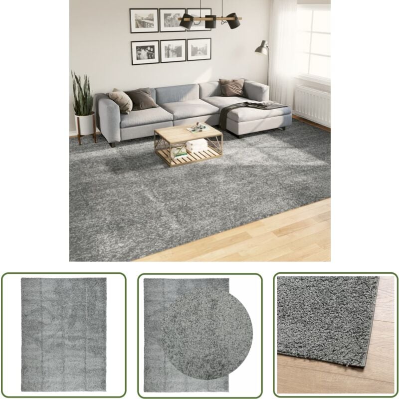 The Living Store - Teppich Shaggy Hochflor Modern Grün 300x400 cm - Shaggy Teppich - Hochflor Teppich - Grüner Teppich - Wohnzimmer Teppich