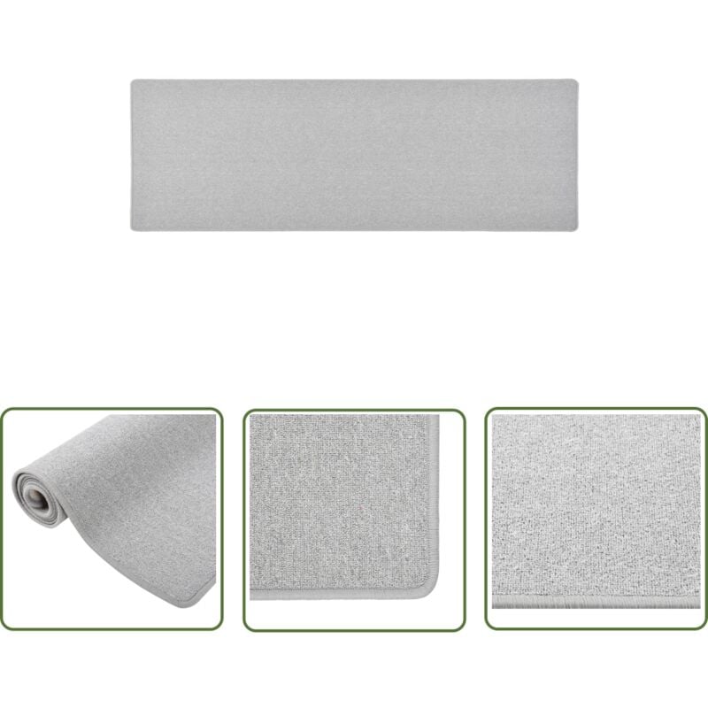 The Living Store Teppichläufer Hellgrau 50x150 cm - Teppichläufer - Grau - Hellgrau - Nadelvlies - Polypropylen