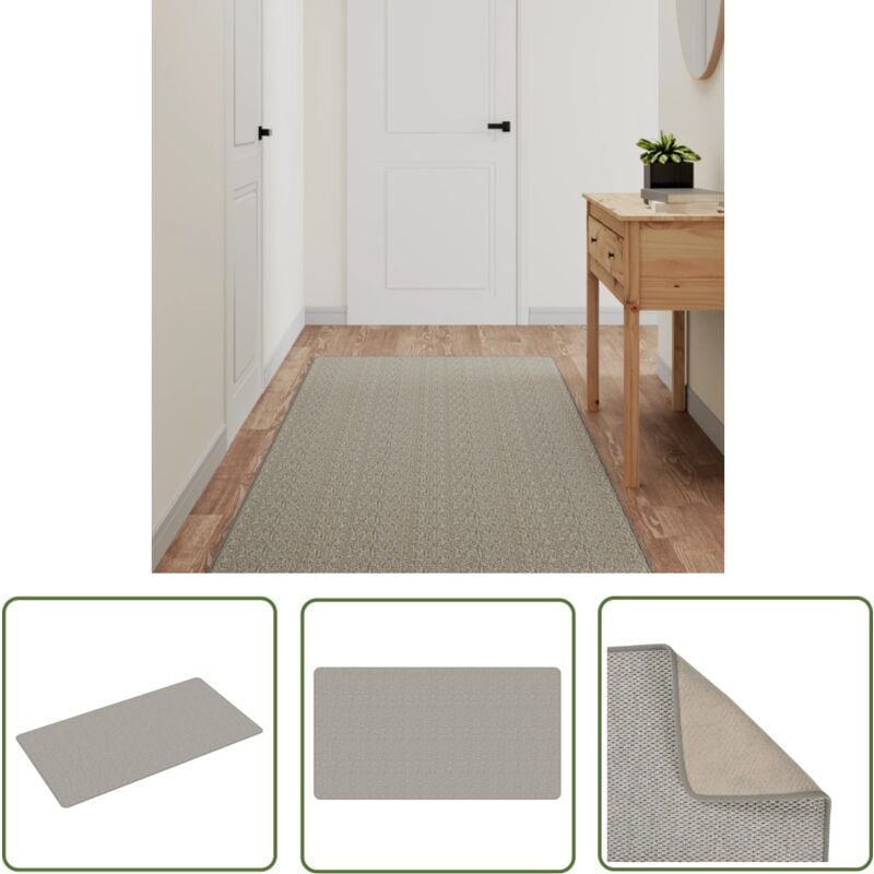 The Living Store - Teppichläufer Sisal-Optik Taupe 80x150 cm - Teppichläufer - Sisal Look - Wohnraumteppich - Flurreinwand - Wohnaccessoires