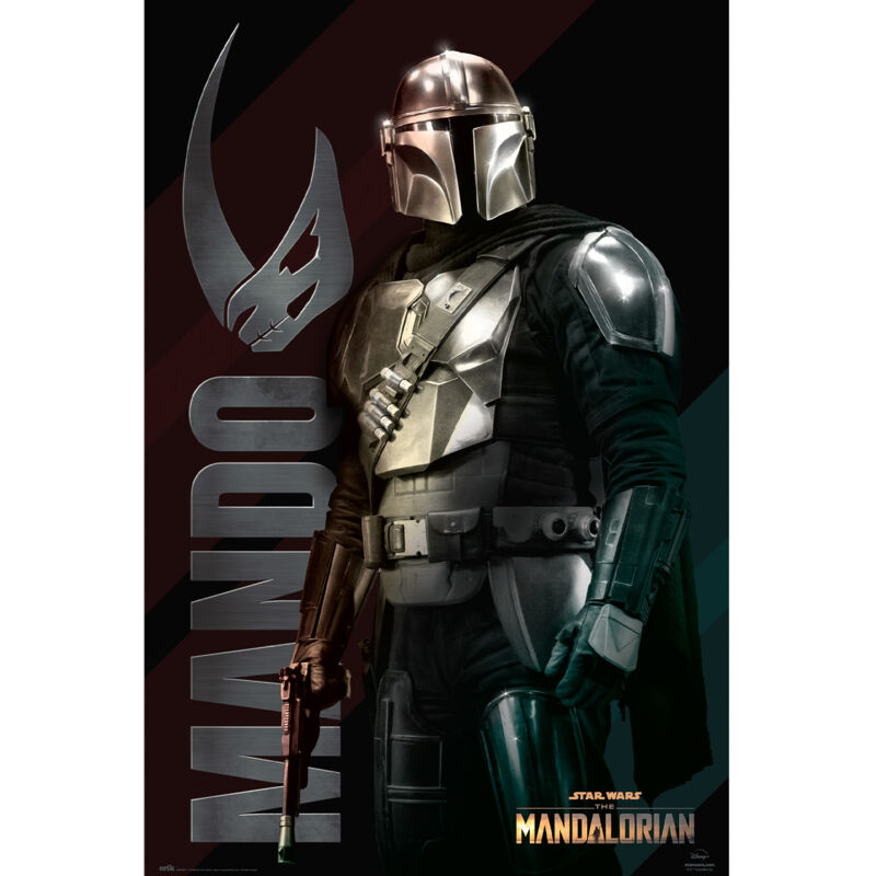 Poster star wars der mandalorianische Mando