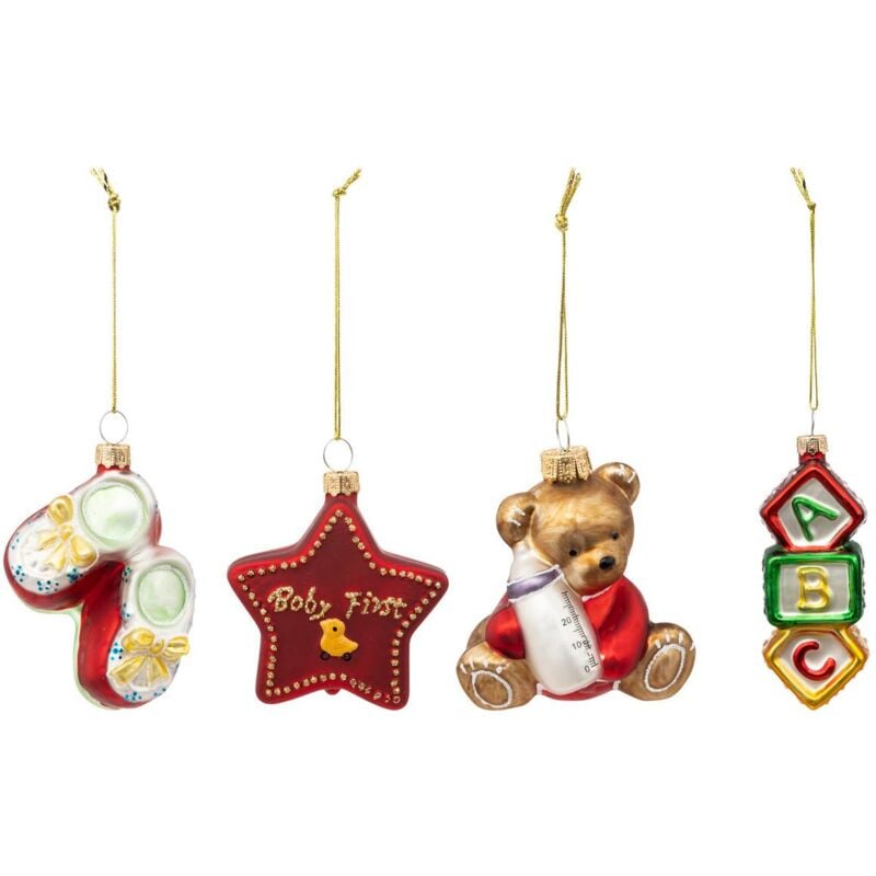 Thema Weihnachten Glas Kit x4 Erste Weihnachten - Feeric lights & christmas