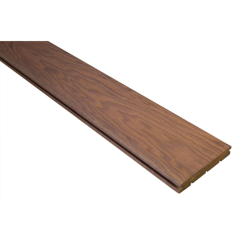 Restposten Thermoesche Terrassendielen 130x21mm (Speditionslieferung) Unterkonstruktion & Montageclips: Terrassendiele - 130x21mm (1 Stück), 180cm