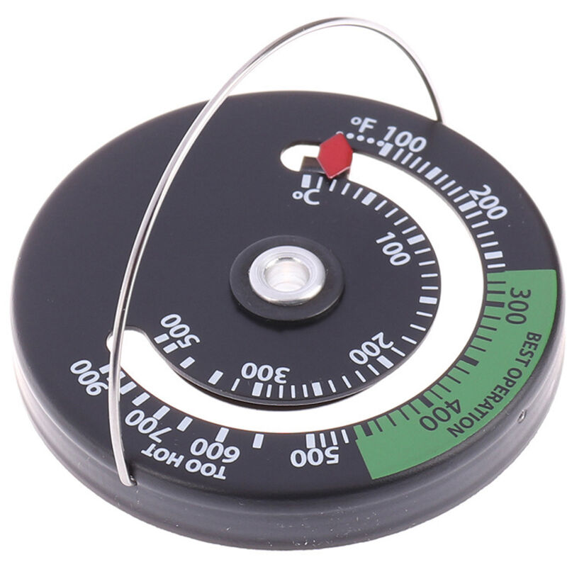 Thermometer für Kamin und Ofen, magnetisches Thermometer für runde Holzkaminrohre und Öfen
