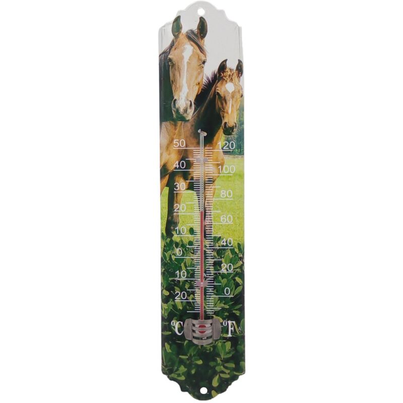 Thermometer Tiermotiv Gartenthermometer Außenthermometer Innenthermometer - Pferde