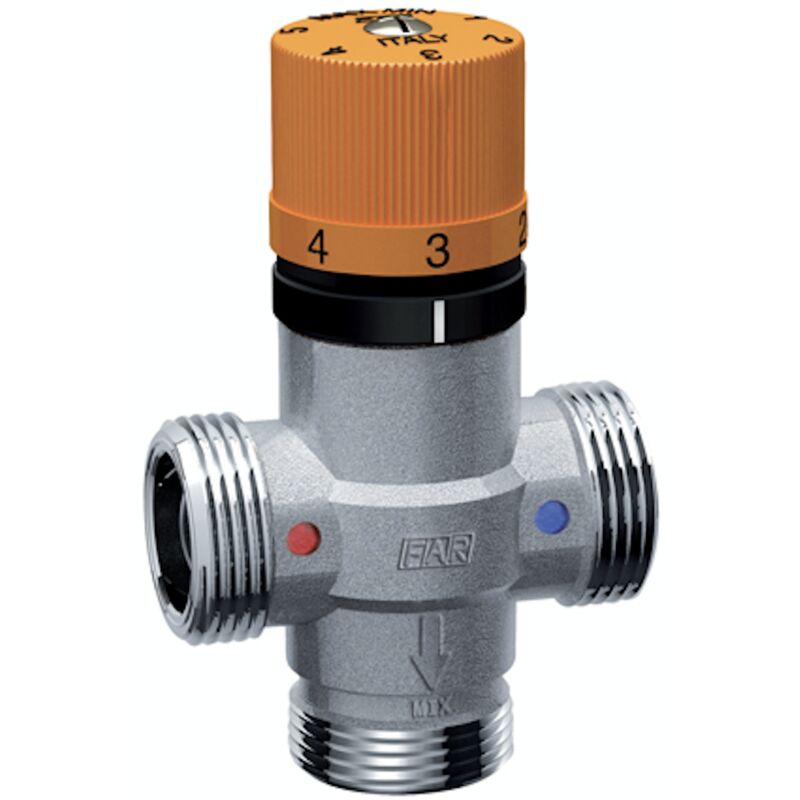 Far Rubinetterie - Thermostatischer Mischer verchromt für Solaranlagen far 3954 1'