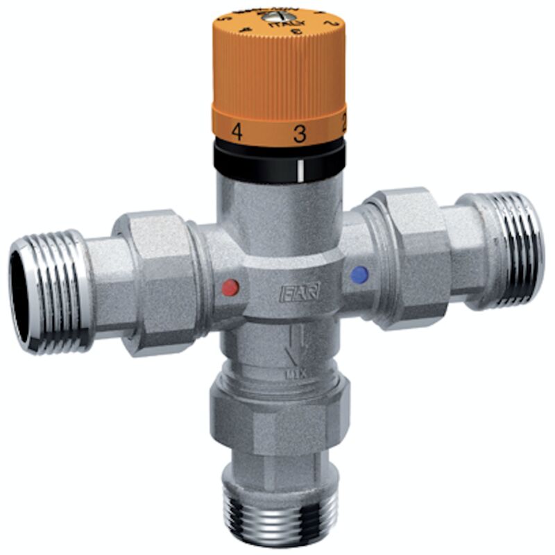 Thermostatischer Mischer verchromt für Solaranlagen FAR 3955 1'