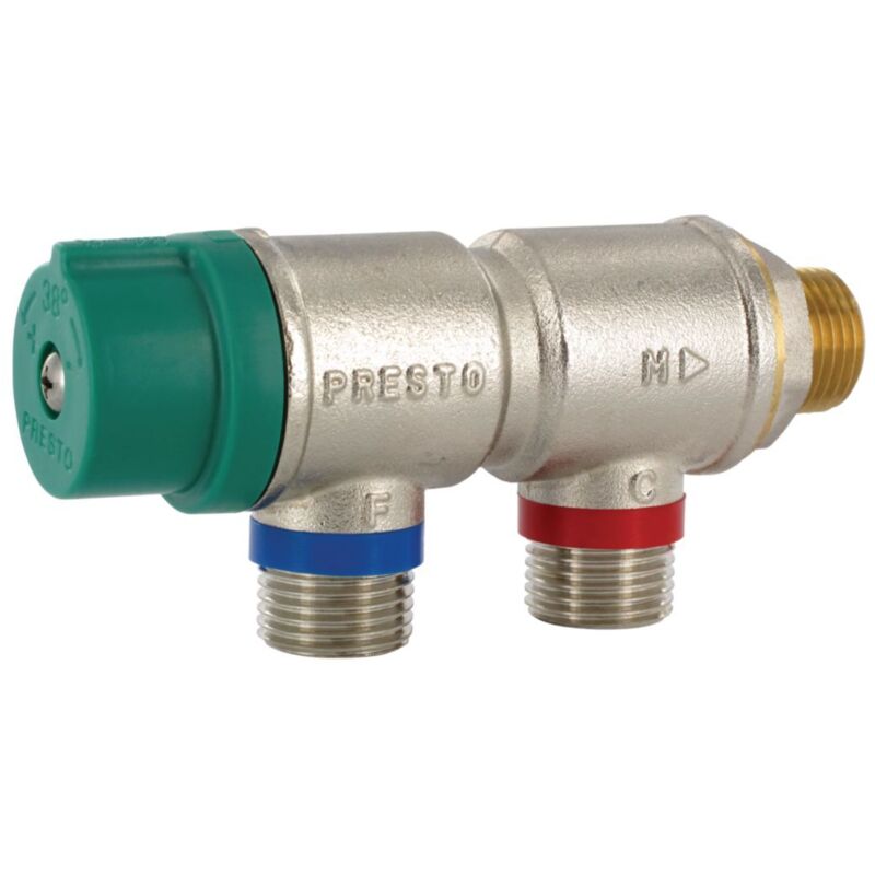 Presto - Thermostatischer Sicherheitsregler mit parallelem Eingang 1/2'