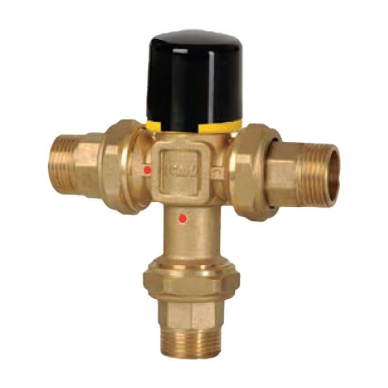 Thermostatisches Umlenkventil Auslassanschlüsse mit Außengewinde Thermostatisches Umlenkventil Auslassanschlüsse 3/4'