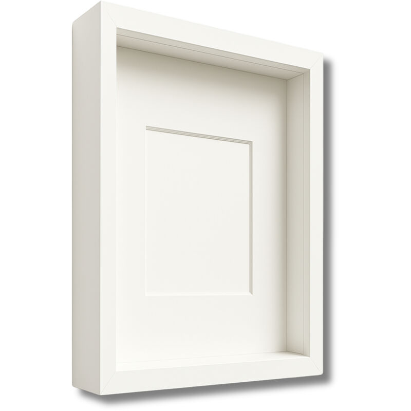 Tiefer 3D-Rahmen 30x40 cm für Moosbasteleien für Fotos, Farbe weiß