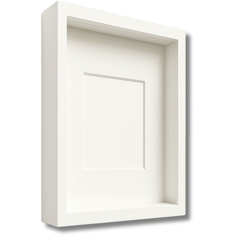 Tiefer 3D-Rahmen 35x45 cm für Moosbasteleien für Fotos, Farbe weiß