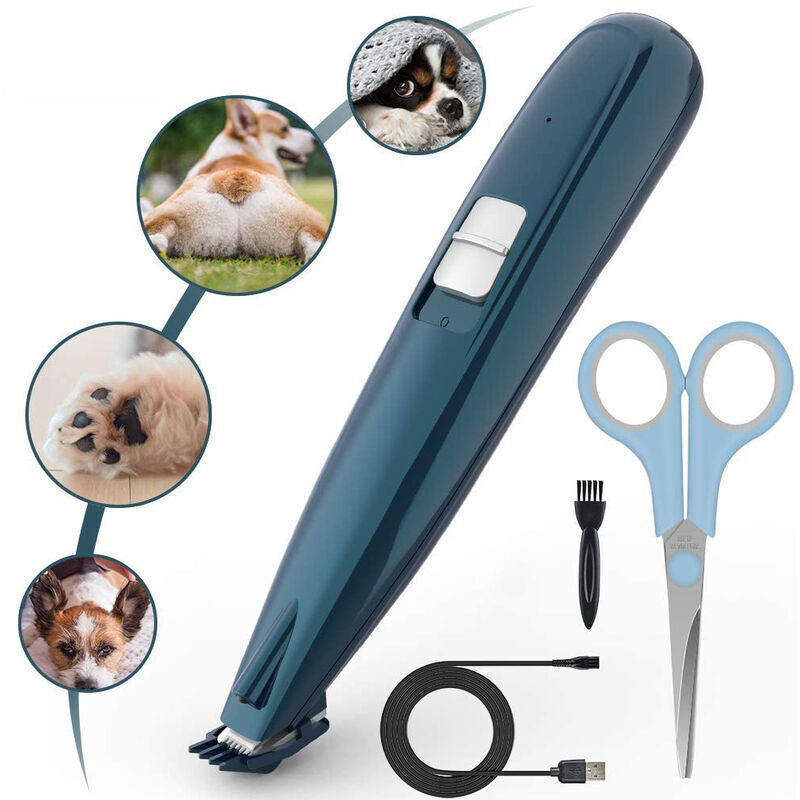 Tierhaarschneider mit LED-Licht – Professionell für Hunde und Katzen – Per USB wiederaufladbar – Präziser elektrischer Haarschneider