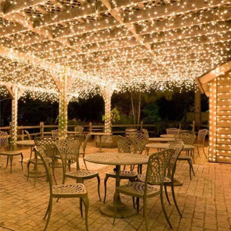 Tigrezy - 100m 2000 led Licht Märchen Karneval Hochzeit Outdoor Garten Innenbeleuchtung Warmweiß Plug-in Fernbedienung
