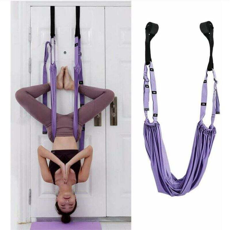 Aerial Yoga Gurt, Yoga-Hängematte, Yoga-Schaukel, Stretchband(Lila) - Tigrezy