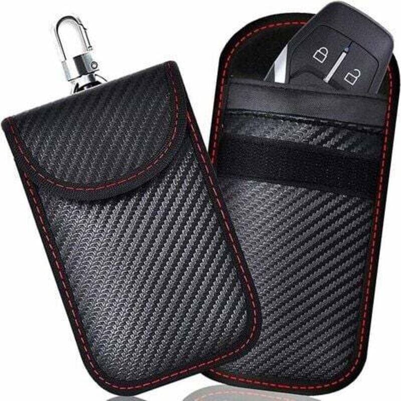 Anti-Autoschlüssel-Hülle, signalblockierende Faraday-Tasche, 2er-Set signalblockierende Tasche für Autoschlüssel, Anti-RFID-Schutzhülle aus